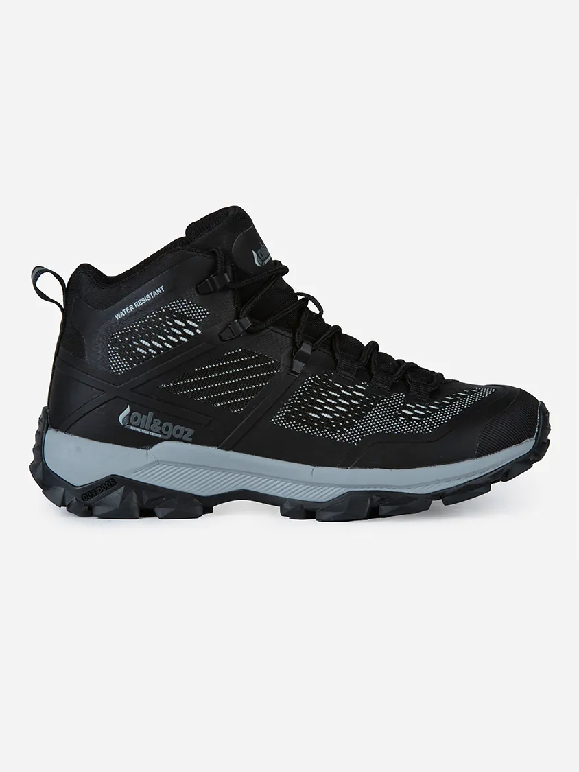 Oil And Gaz High Unisex Hiking Shoes Black Mens shoes for everyday urban style