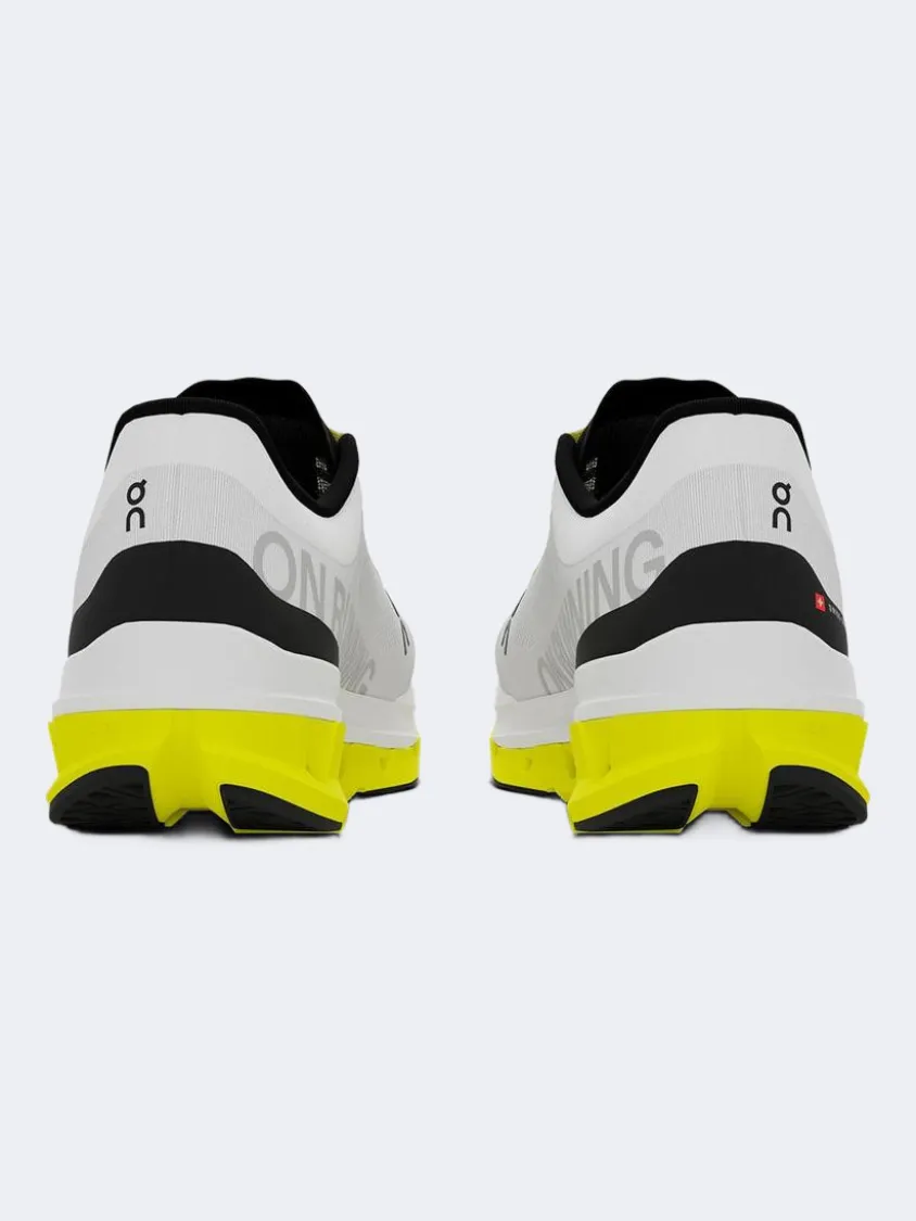 On Cloudflow Men Running Shoes White/Yellow/Black Mens Urban Style Comfort Shoes