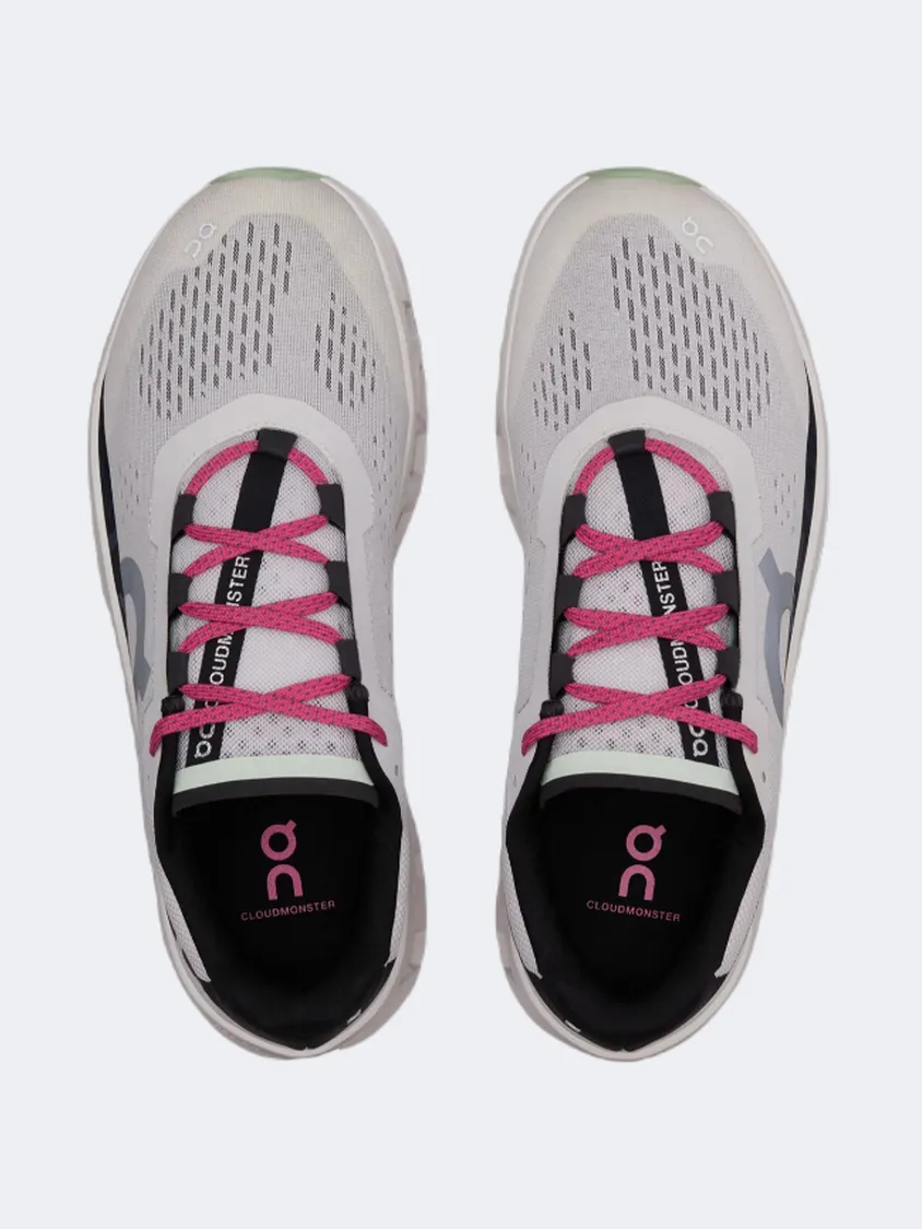 On Cloudmonster 1 Men Running Shoes Frost/Black Mens Urban Style Comfort Shoes