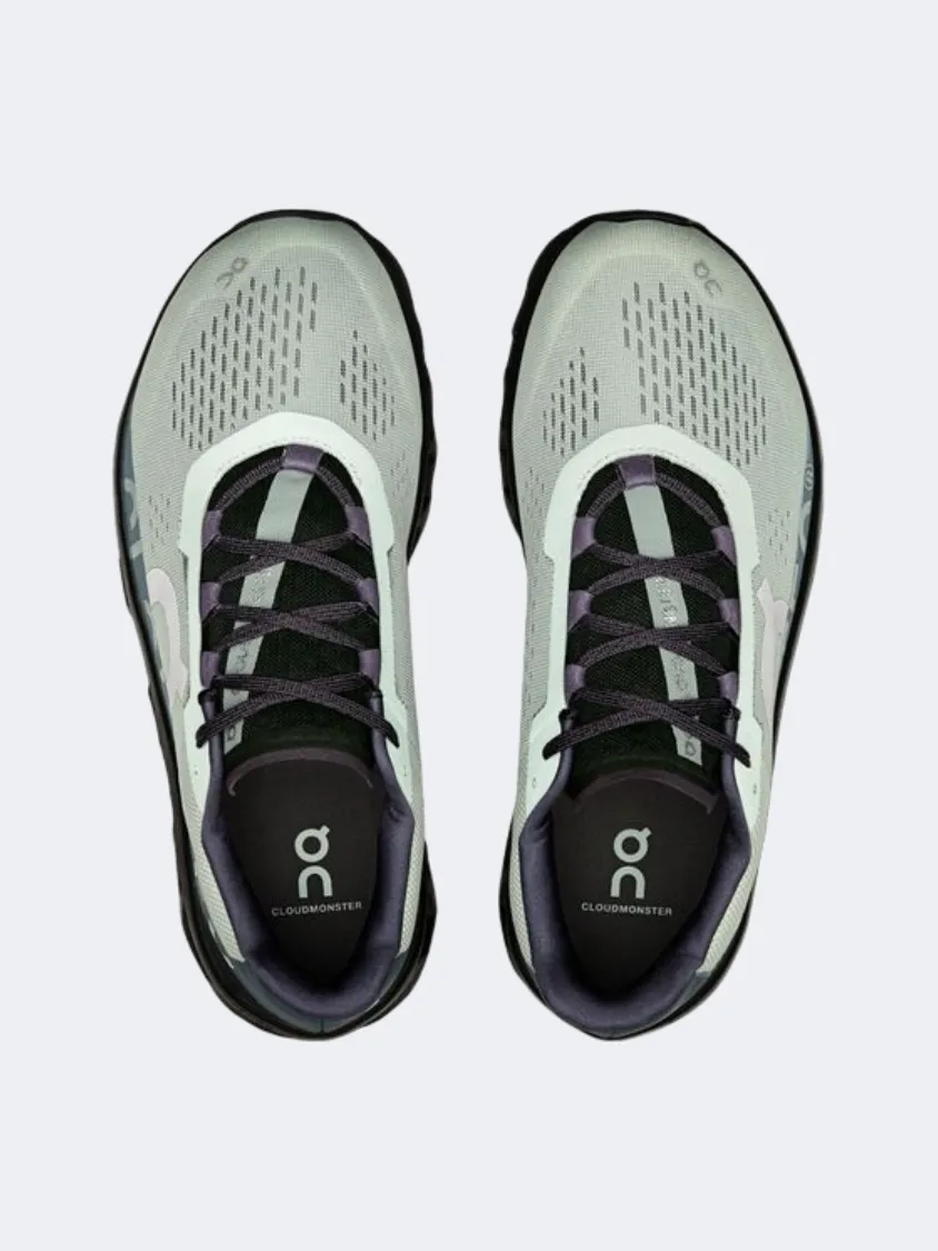 On Cloudmonster 1 Men Running Shoes Glacier/Black Mens Urban Style Comfort Shoes