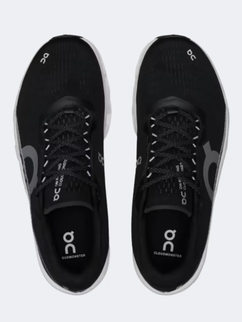 On Cloudmonster 2 Men Running Shoes Black/Frost Mens Casual Everyday Sneakers