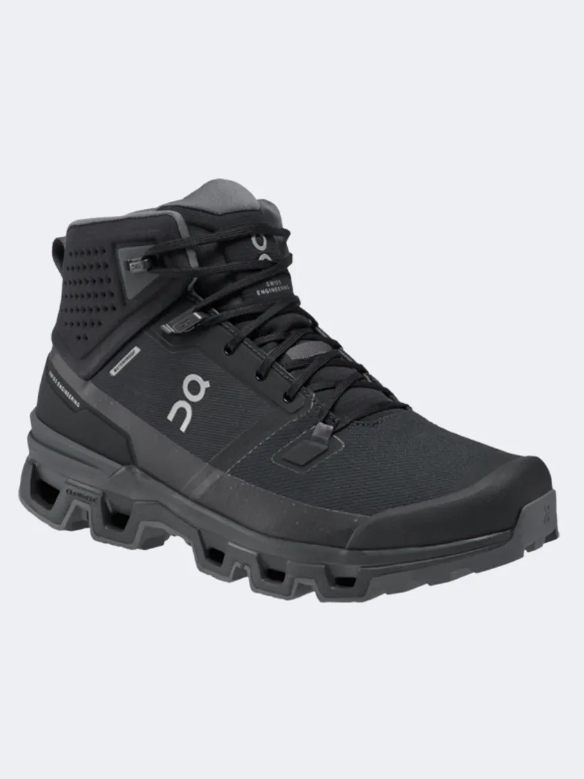 On Cloudrock 2 Waterproof Men Hiking Espadrilles  Black/Eclipse Mens Casual Everyday Sneakers