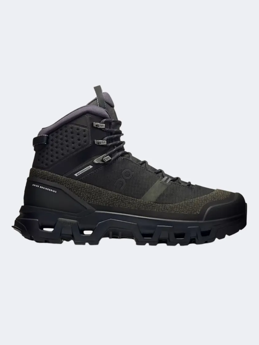On Cloudrock Trek Waterproof Men Hiking Sneakers Black Essential mens casual shoes for comfort