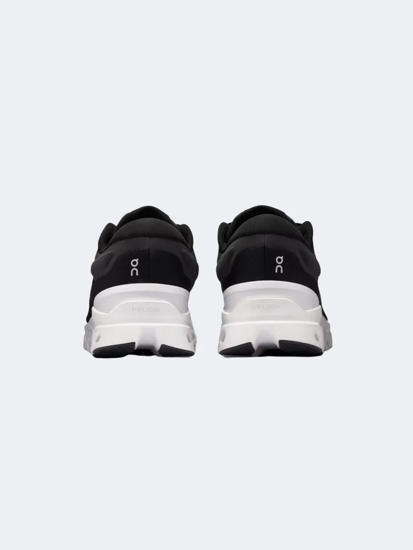 On Cloudstratus Men Running Shoes Black/Frost Mens Casual Everyday Sneakers