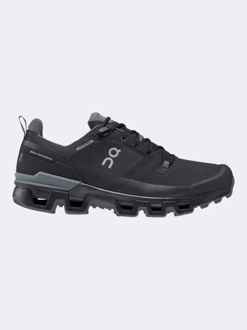 On Cloudwander Waterproof Men Hiking Shoes Black/Eclipse Mens shoes for everyday urban style