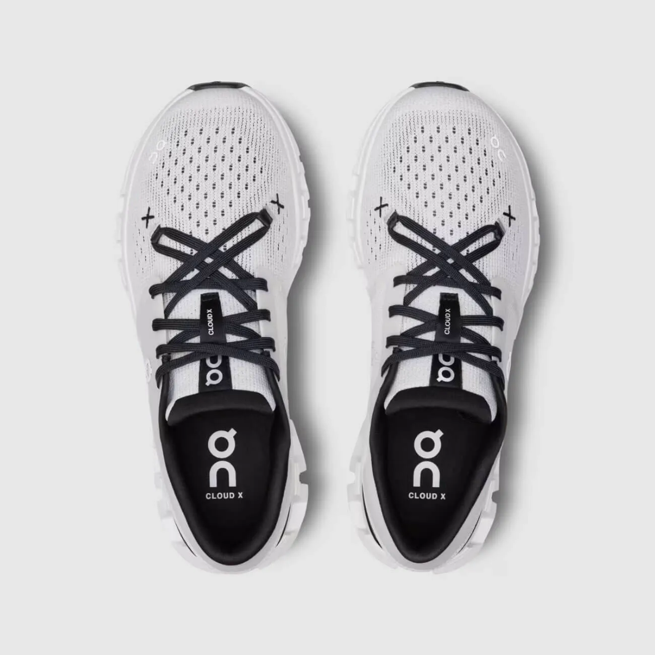 On Women's Cloud X 4 Shoes - Ivory / Black On Cloud Shoes