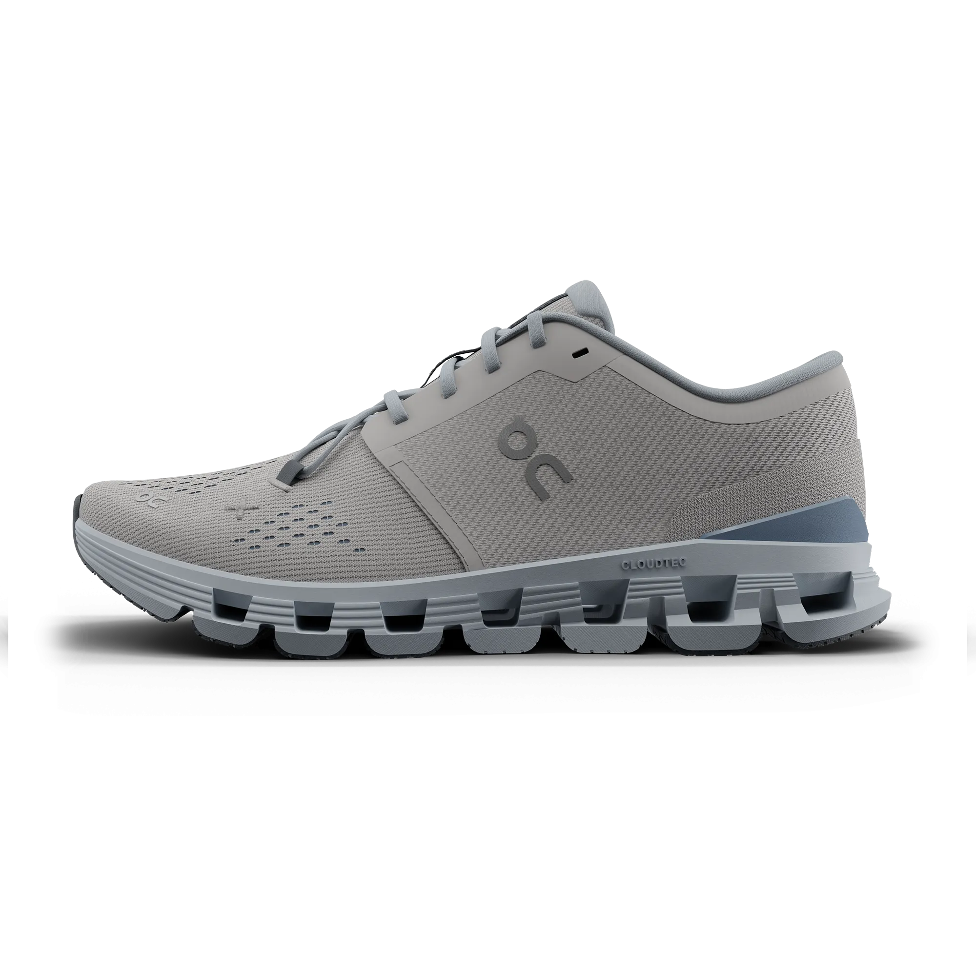 On Women's Cloud X 4 Shoes - Silver / Chambray On Cloud Shoes