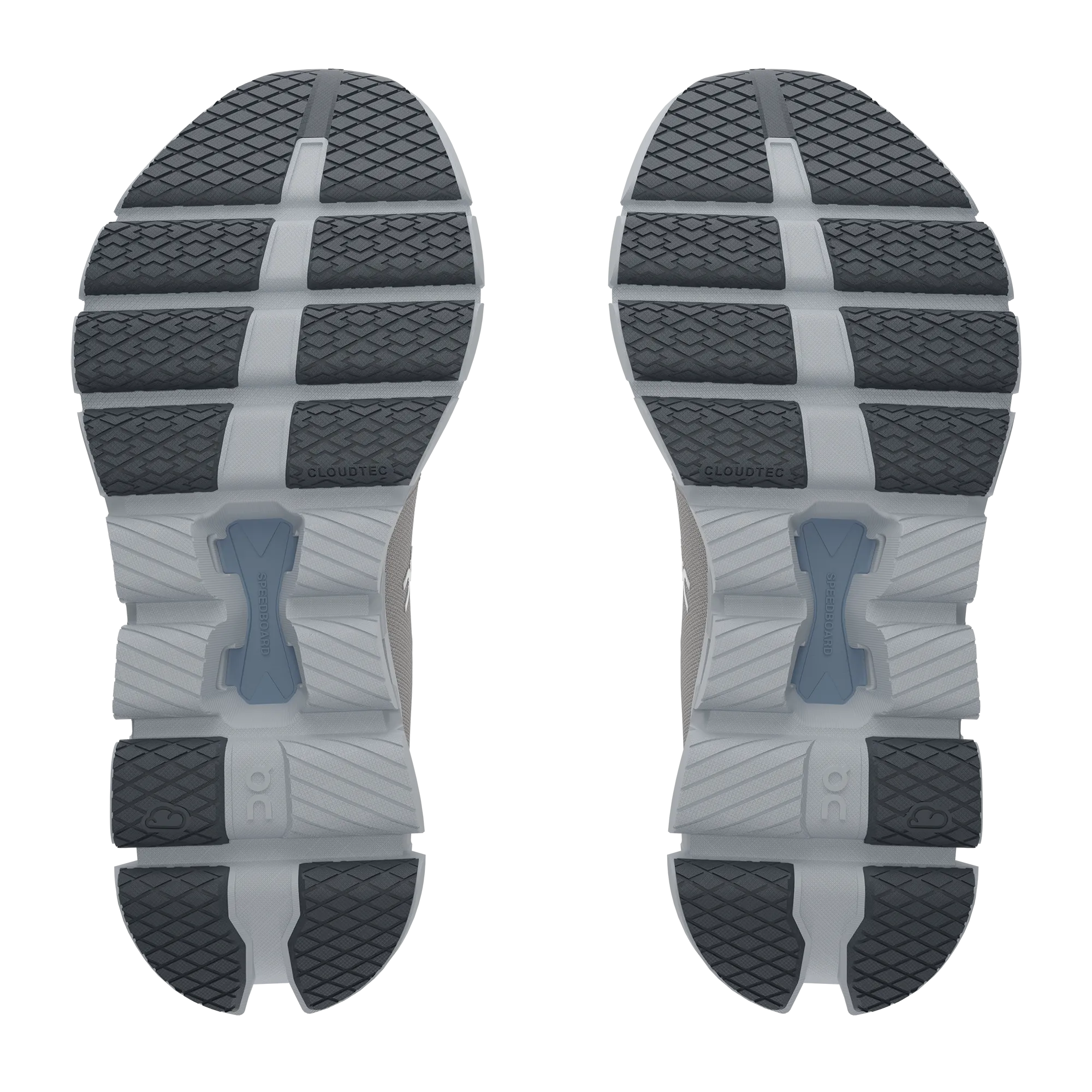On Women's Cloud X 4 Shoes - Silver / Chambray On Cloud Shoes