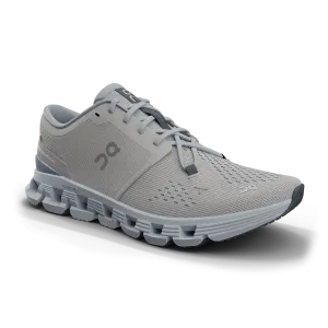 On Women's Cloud X 4 Shoes - Silver / Chambray On Cloud Shoes