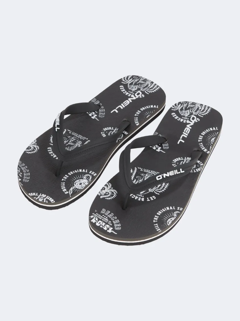 Oneill Profile Graphic Men Beach Slippers Black Mens Urban Style Comfort Shoes