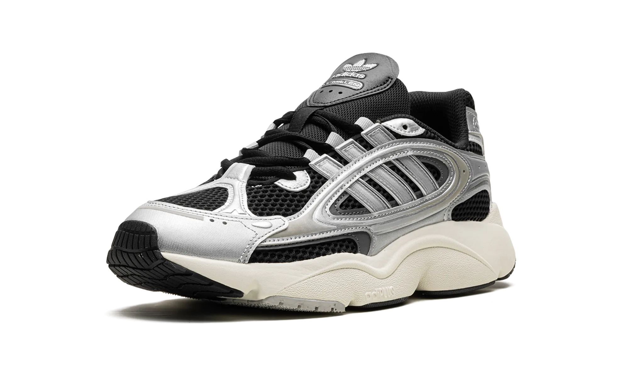 Ozmillen "Black Silver" adidas mesh sneakers for men