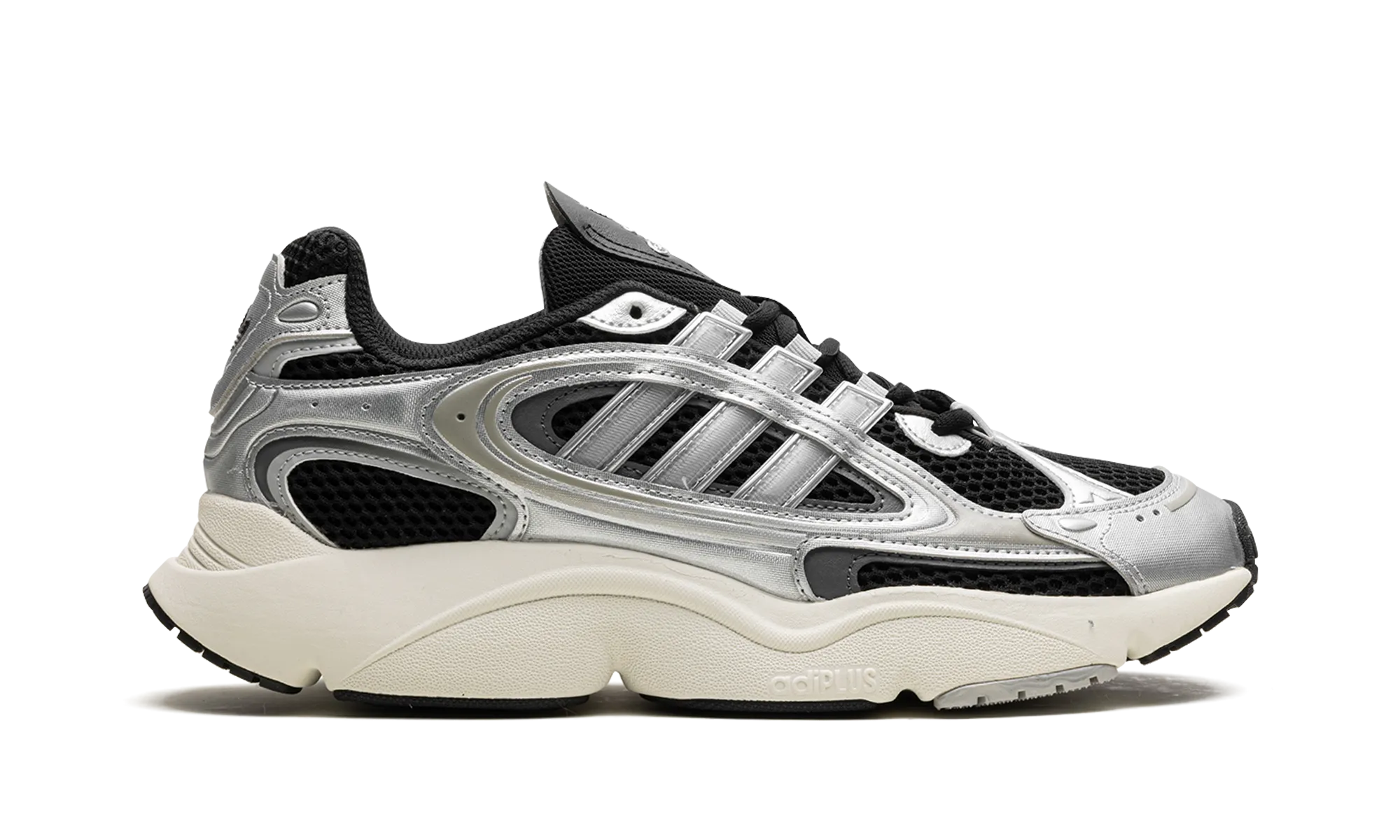 Ozmillen "Black Silver" adidas mesh sneakers for men