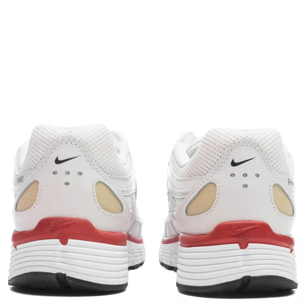 P-6000 - Phantom/Dragon Red/White/Black Nike Bold Logo Sneakers