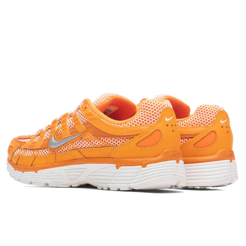 P-6000 PRM - Kumquat/Metallic Silver/Magma Orange Nike Bold Logo Sneakers
