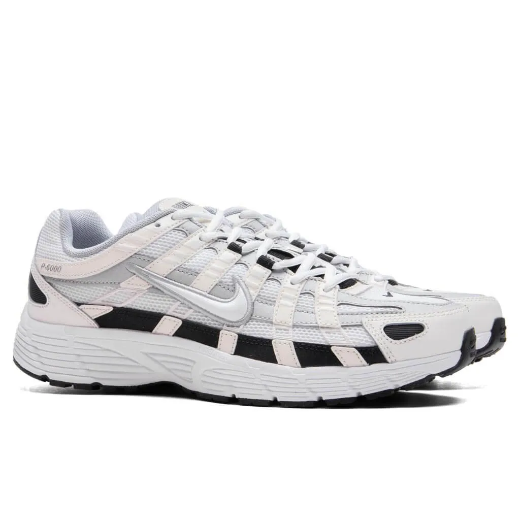 P-6000 - Sail/White/Wolf Grey/Metallic Silver Nike Retro Lifestyle Shoes