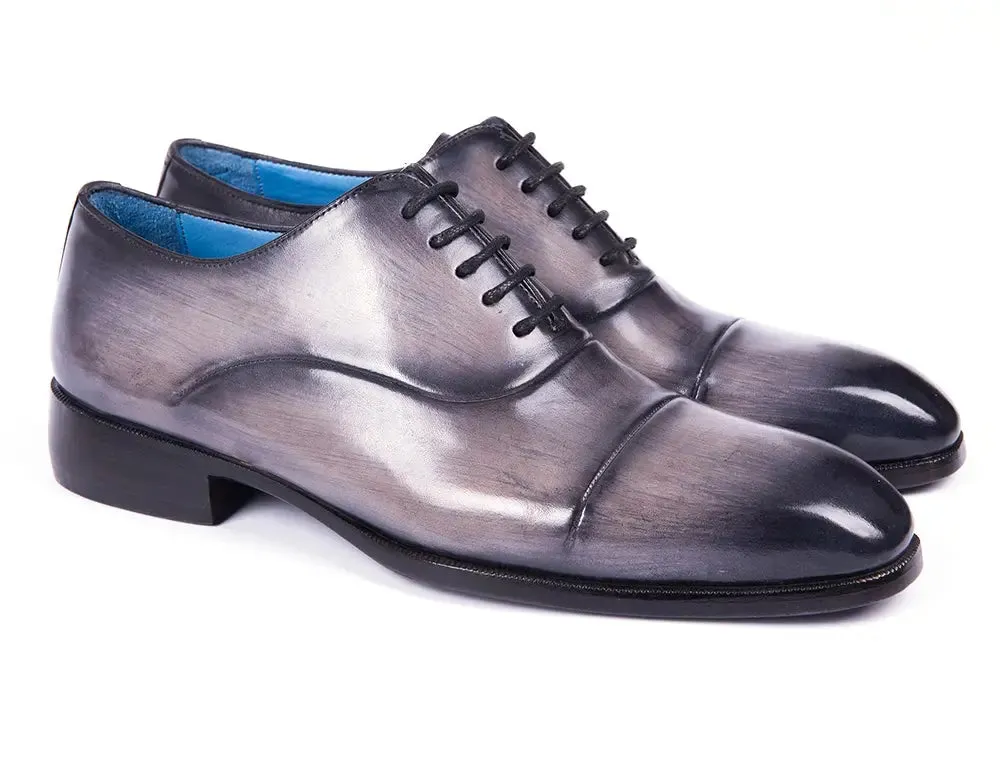 Paul Parkman Shoes Paul Parkman Men's Cap Toe Oxfords in Gray Burnished