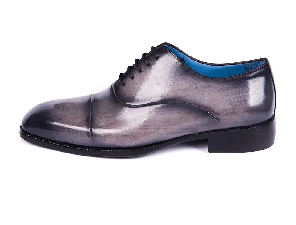 Paul Parkman Shoes Paul Parkman Men's Cap Toe Oxfords in Gray Burnished