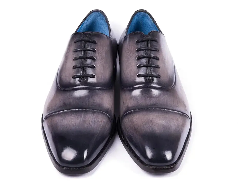 Paul Parkman Shoes Paul Parkman Men's Cap Toe Oxfords in Gray Burnished