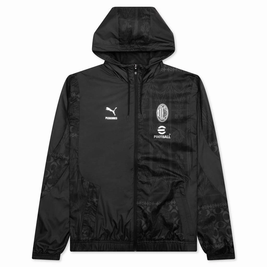 Puma AC Milan x Pleasures Prematch Jacket - Black Puma sneakers for casual streetwear