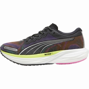 Puma Deviate Nitro 2 Womens Running Shoes - Black Puma athletic shoes for urban lifestyle