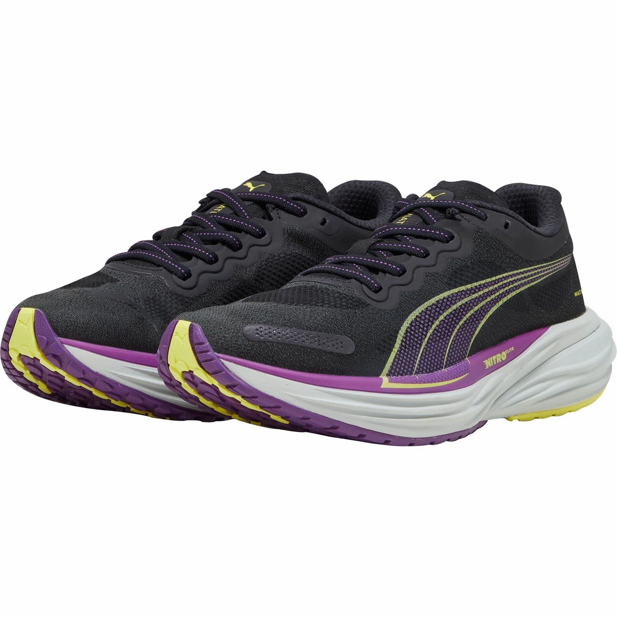 Puma Deviate Nitro 2 WTRepel Womens Running Shoes - Black Elite Speed Runners