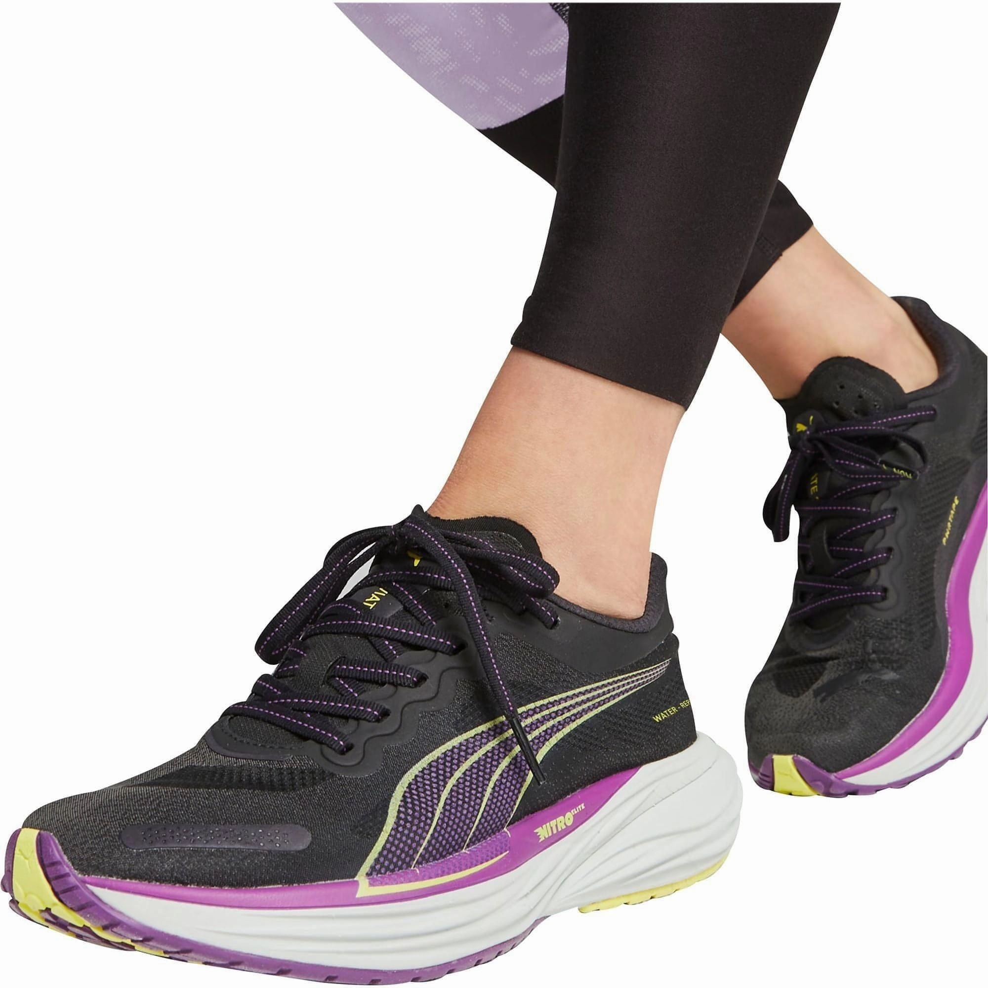 Puma Deviate Nitro 2 WTRepel Womens Running Shoes - Black Elite Speed Runners
