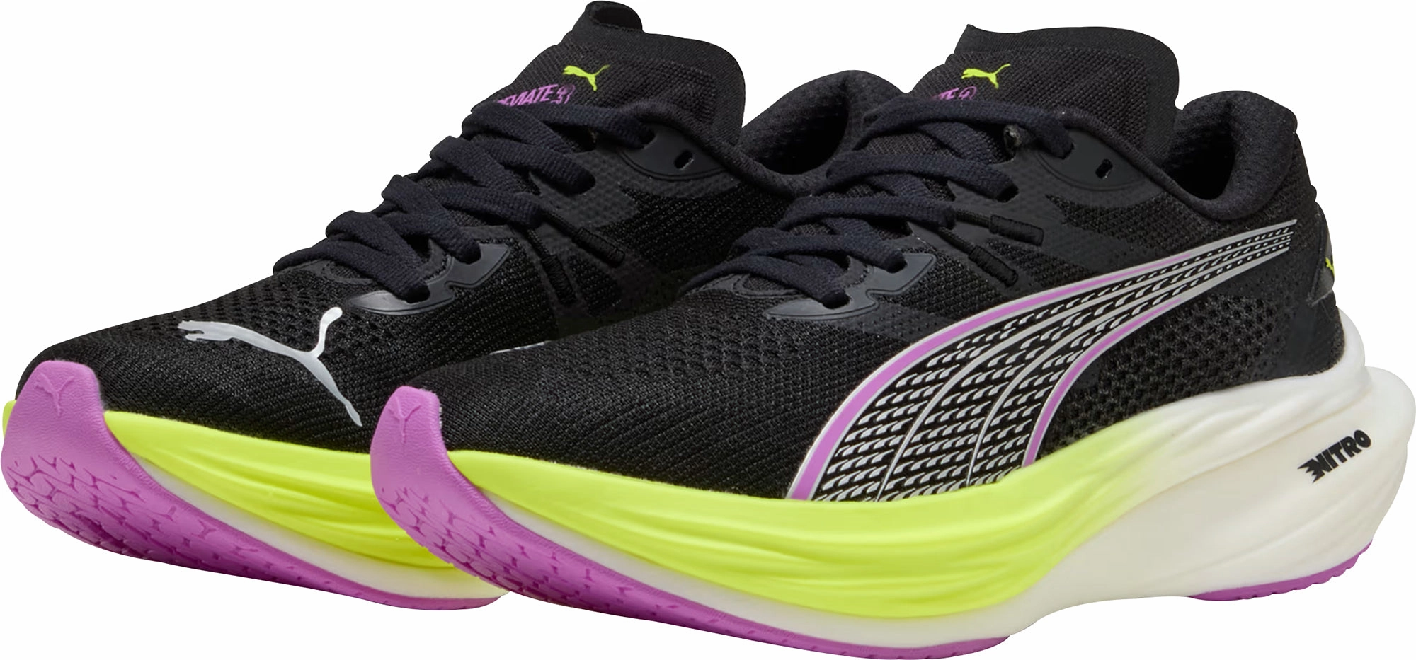 Puma Deviate Nitro 3 Womens Running Shoes - Black Performance Fit Sneakers