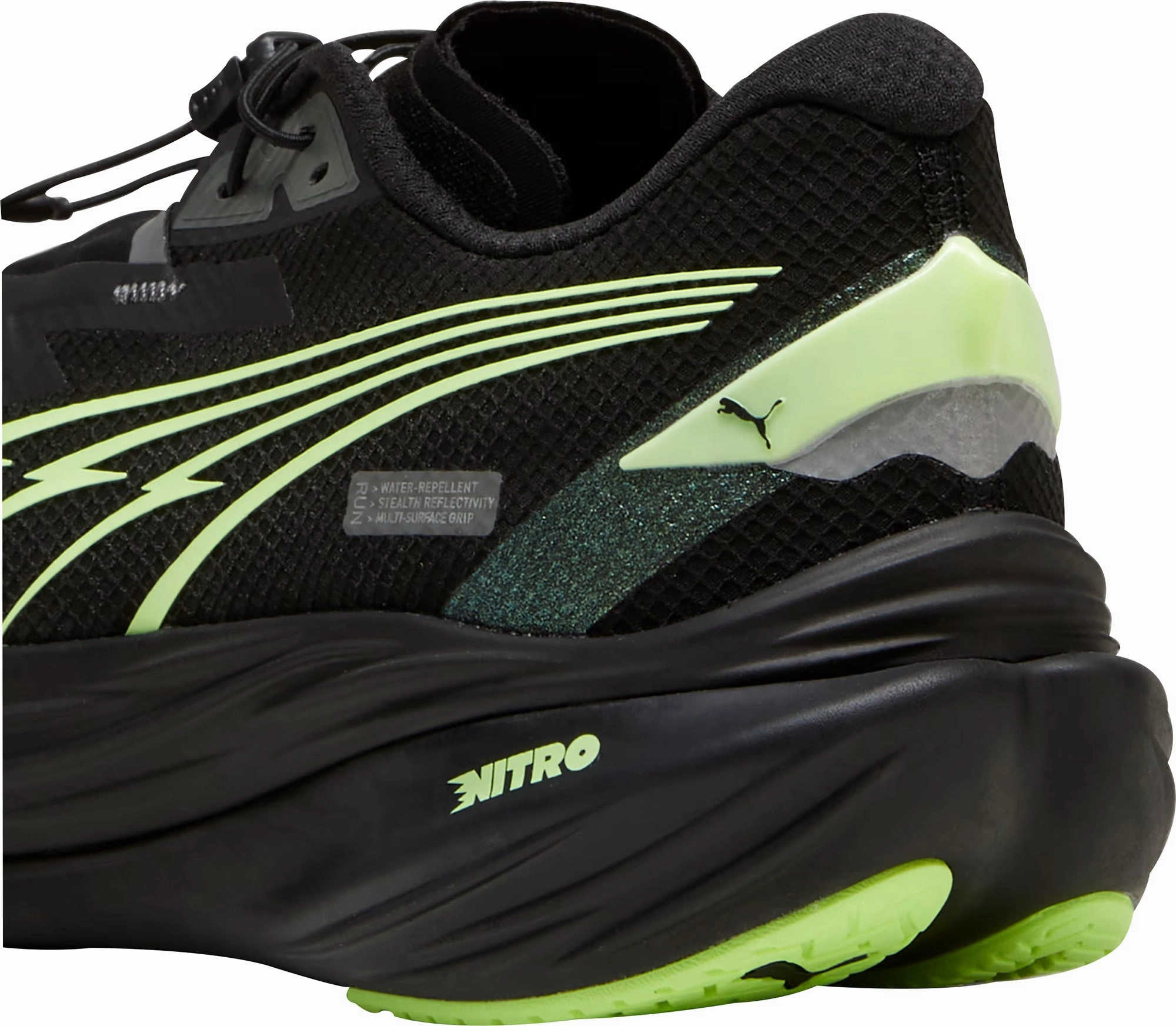 Puma Deviate Nitro 3 WTR  Mens Running Shoes - Black Elite Speed Runners