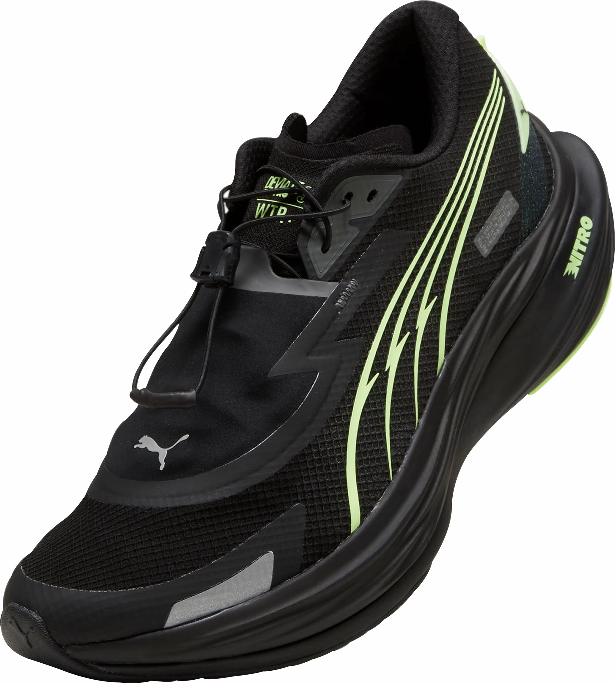 Puma Deviate Nitro 3 WTR  Mens Running Shoes - Black Elite Speed Runners