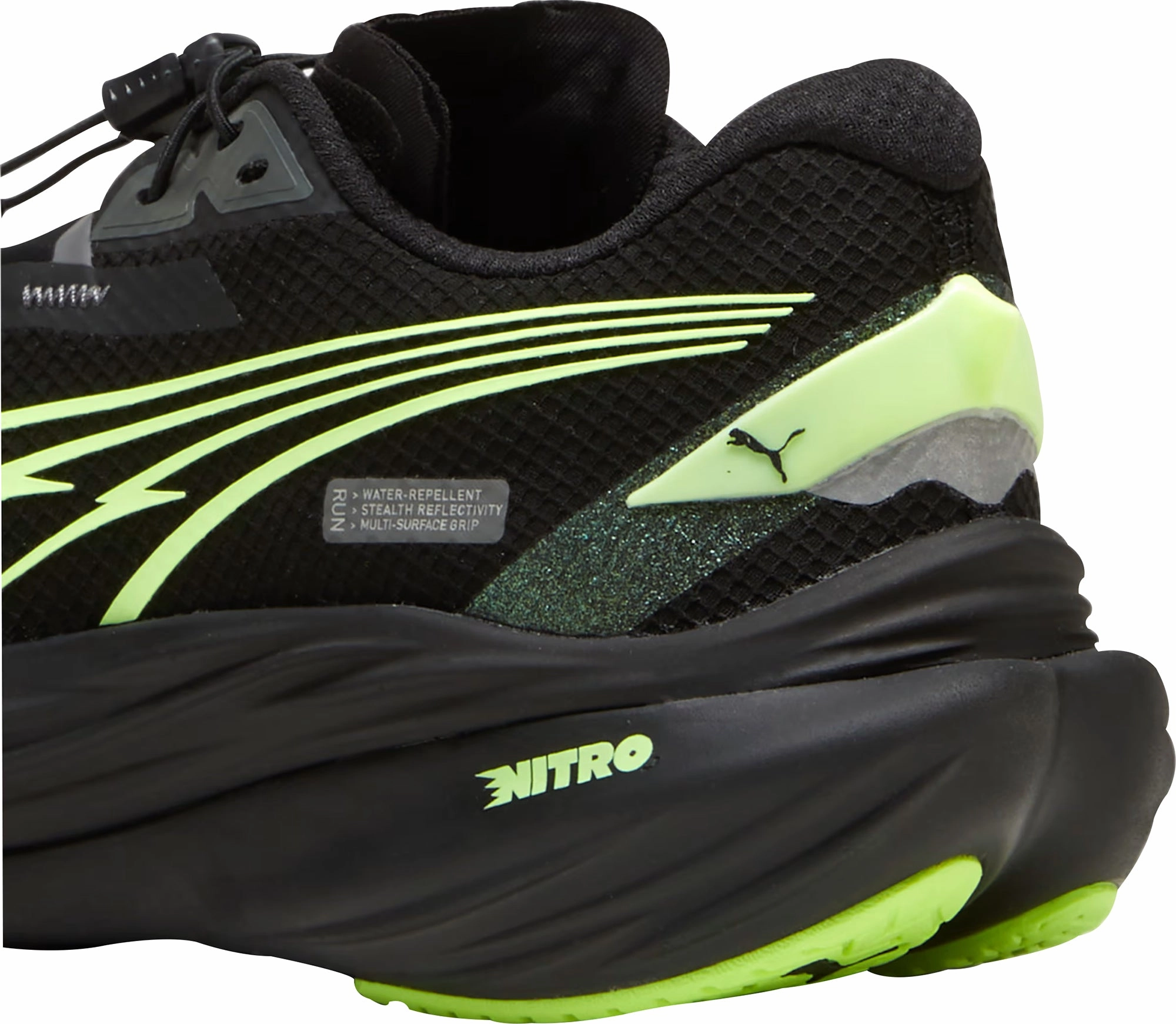 Puma Deviate Nitro 3 WTR  Womens Running Shoes - Black Elite Speed Runners