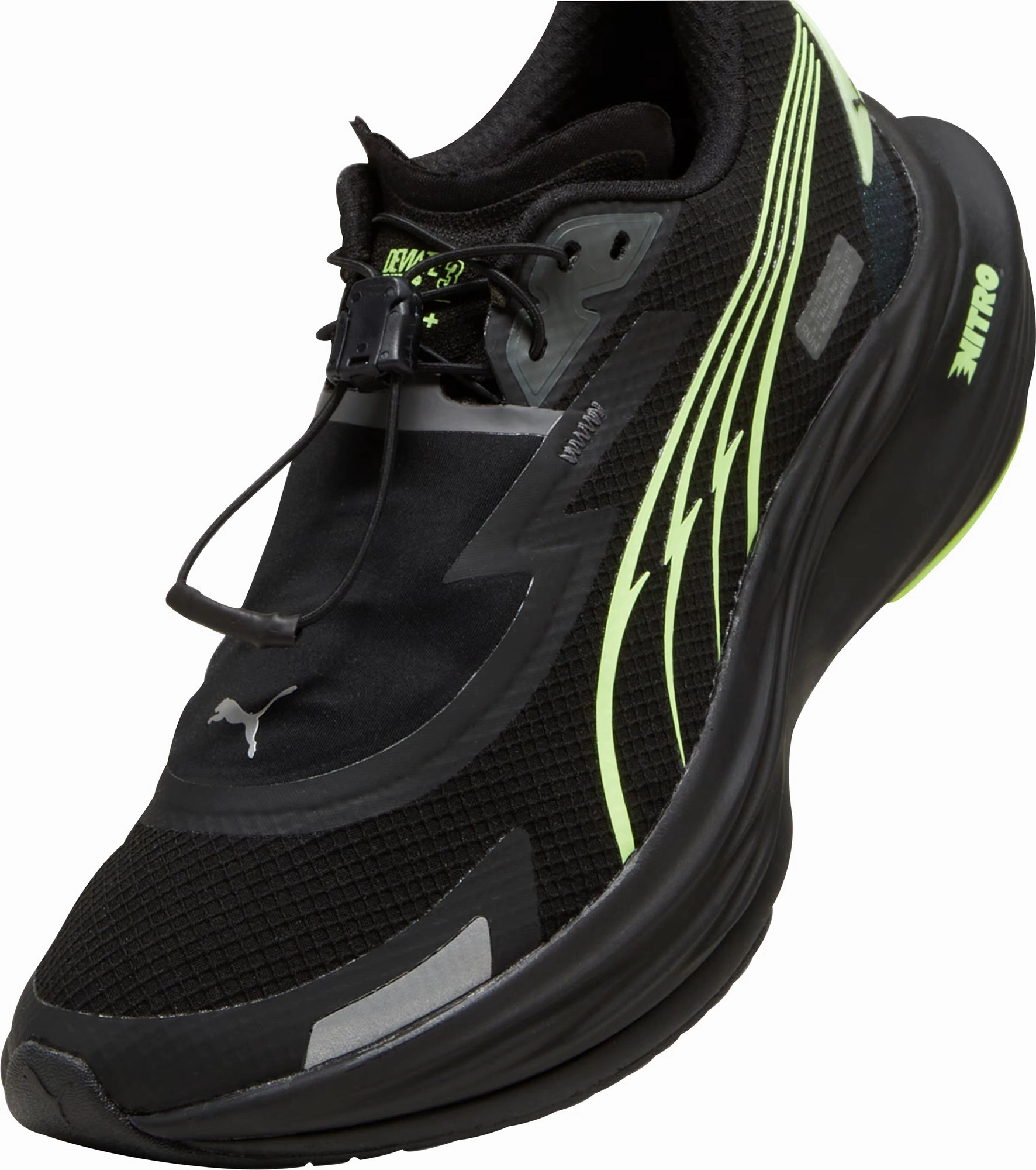 Puma Deviate Nitro 3 WTR  Womens Running Shoes - Black Elite Speed Runners