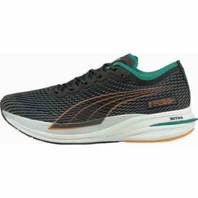 Puma Deviate Nitro WTR Mens Running Shoes - Black Puma Deviate Nitro design