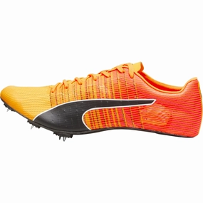 Puma evoSpeed Future Faster   4 Running Spikes - Orange Puma sport shoes with bold branding