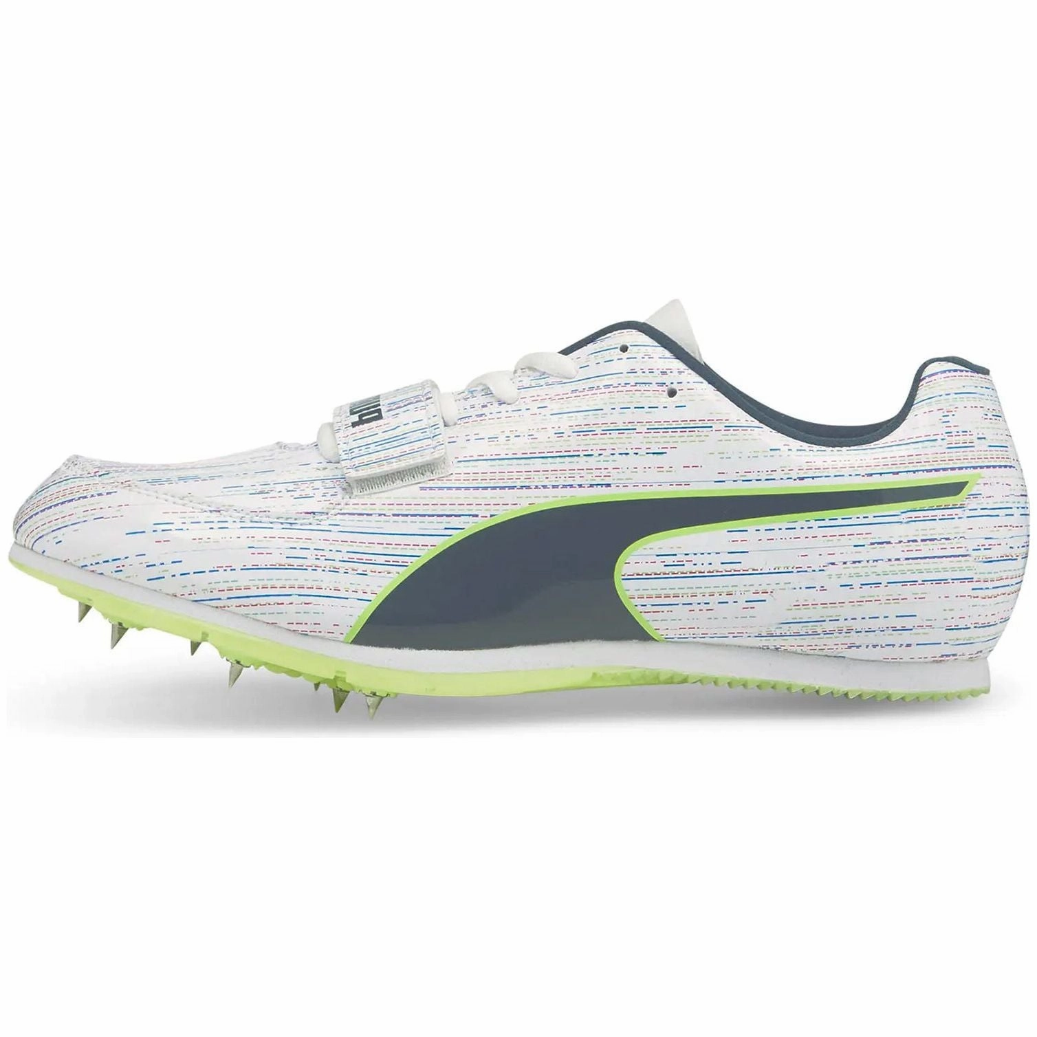 Puma evoSpeed Long Jump 9 Field Event Spikes - White Puma sport shoes with bold branding
