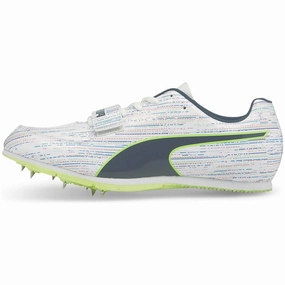 Puma evoSpeed Long Jump 9 Field Event Spikes - White Puma sport shoes with bold branding