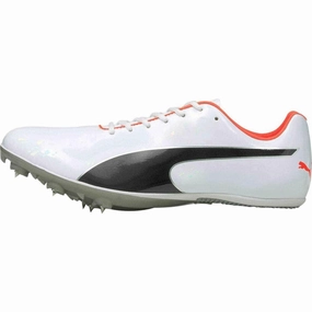 Puma evoSpeed Sprint 10 Running Spikes - White Puma sport shoes with bold branding
