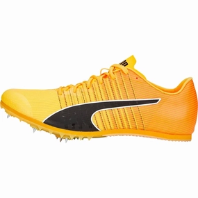 Puma evoSpeed Tokyo Future 4 Jump Field Event Spikes - Orange Puma sport shoes with bold branding