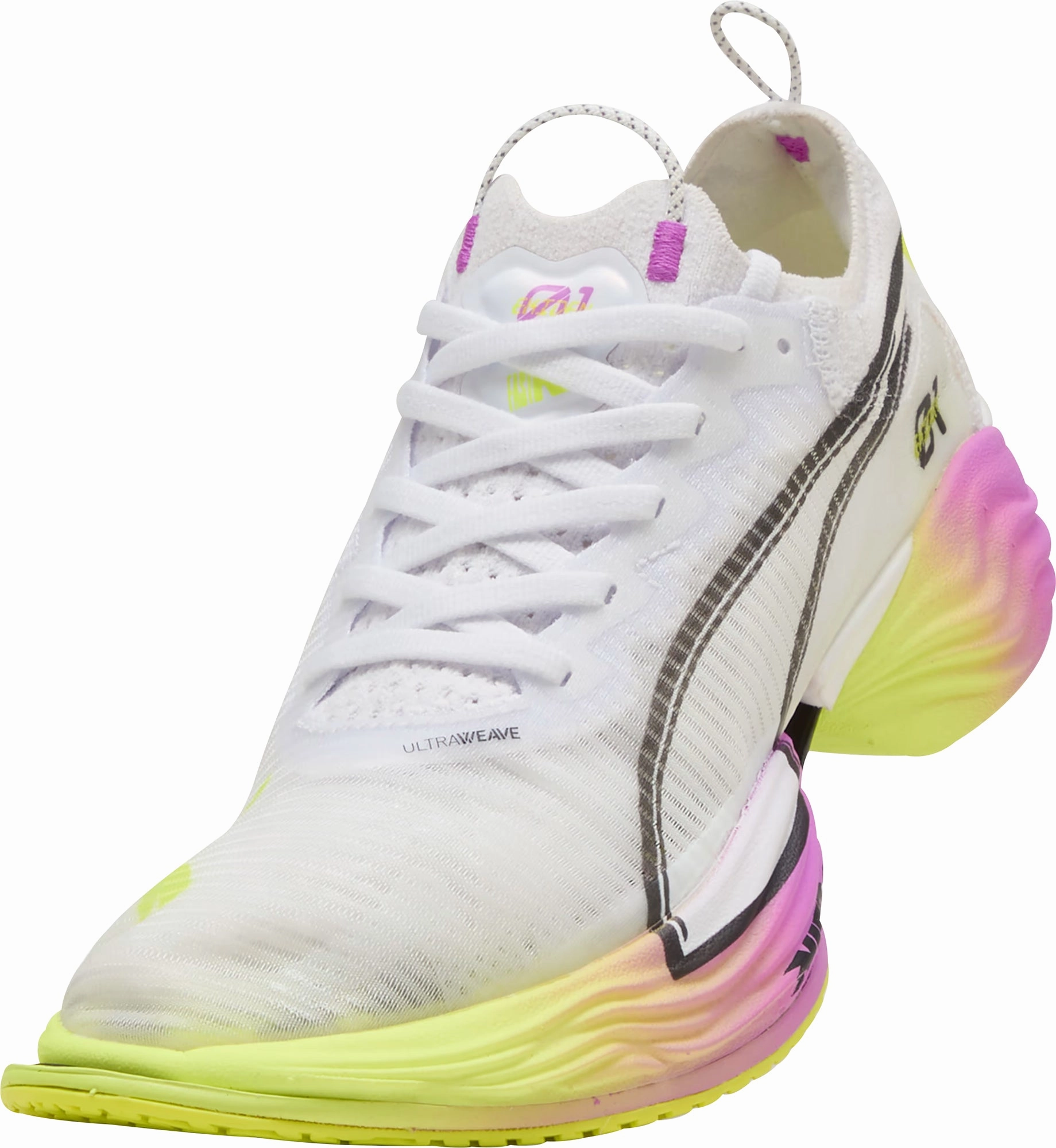 Puma Fast-R Nitro Elite 2 Ekiden Glow Mens Running Shoes - White Lightweight Racing Shoes