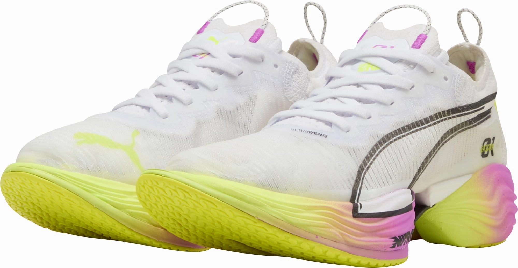 Puma Fast-R Nitro Elite 2 Ekiden Glow Mens Running Shoes - White Lightweight Racing Shoes