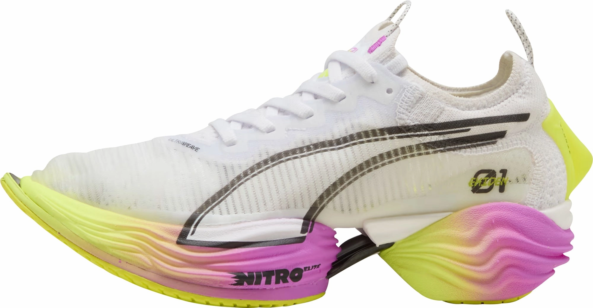 Puma Fast-R Nitro Elite 2 Ekiden Glow Womens Running Shoes - White Puma athletic shoes for urban lifestyle