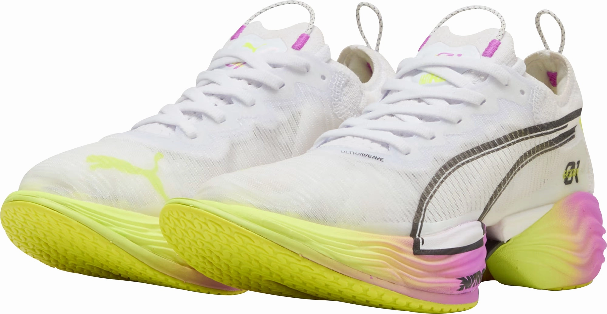 Puma Fast-R Nitro Elite 2 Ekiden Glow Womens Running Shoes - White Lightweight Racing Shoes