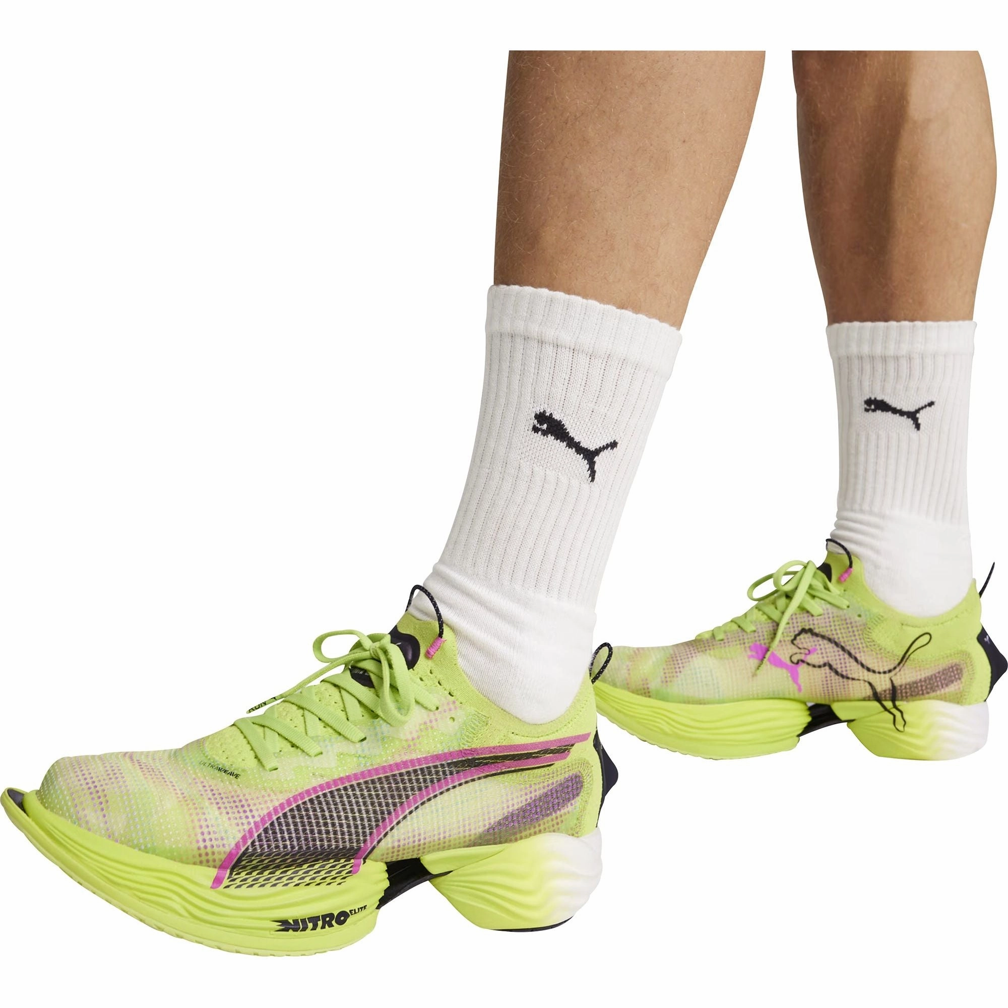 Puma Fast-R Nitro Elite 2 Mens Running Shoes - Green Lightweight Racing Shoes