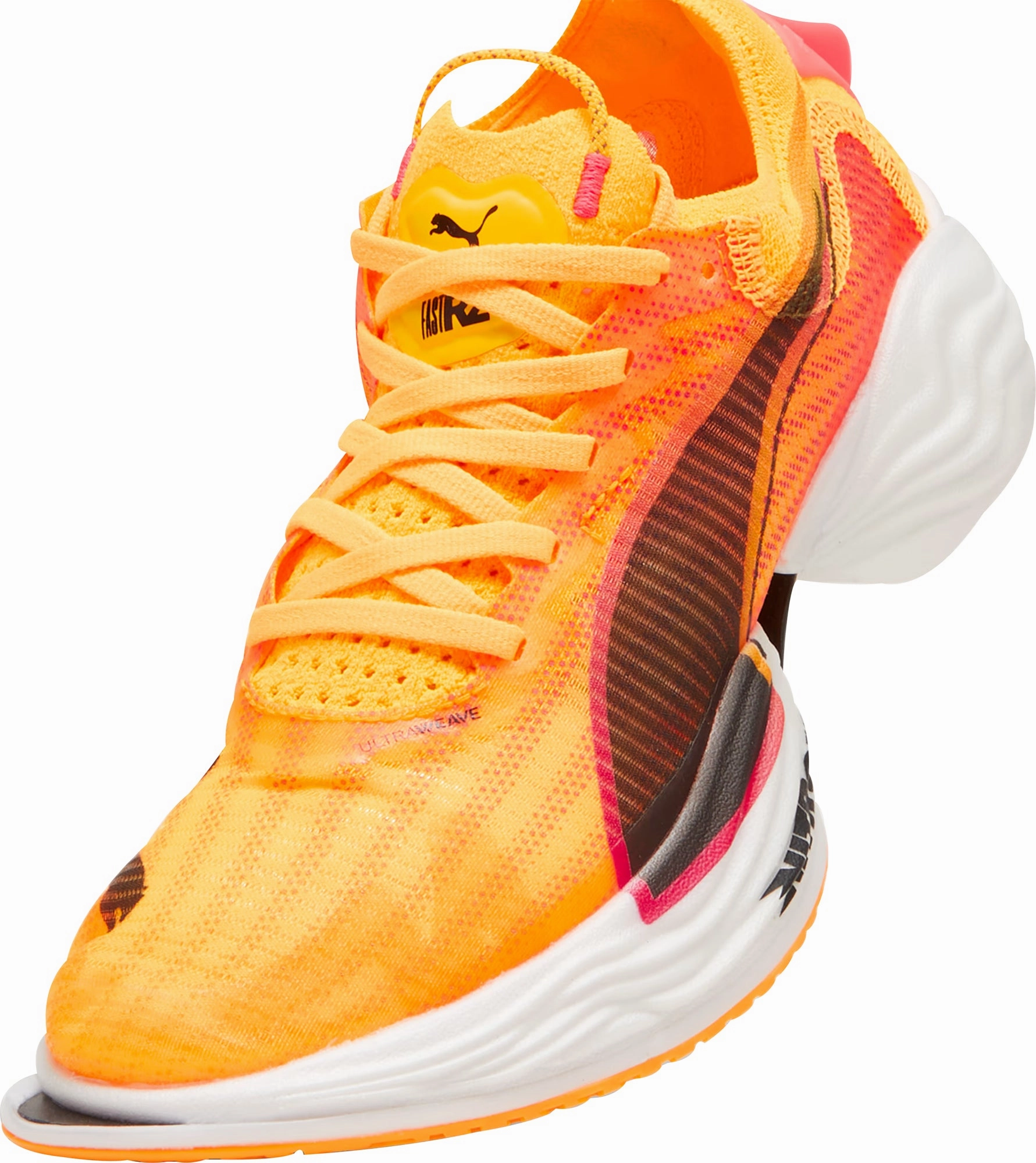 Puma Fast-R Nitro Elite 2 Womens Running Shoes - Orange Lightweight Racing Shoes