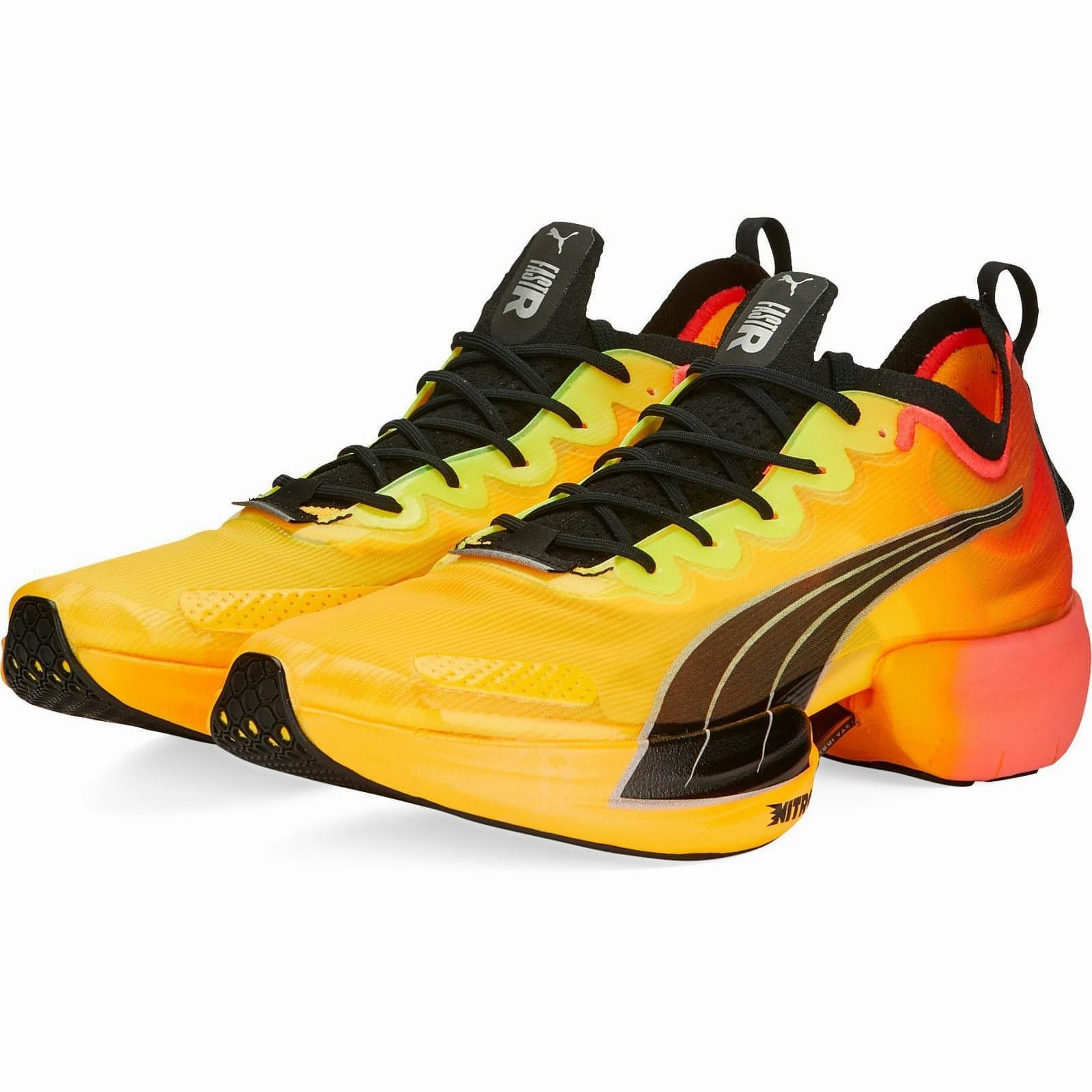 Puma Fast-R Nitro Elite Fireglow Mens Running Shoes - Yellow Lightweight Racing Shoes