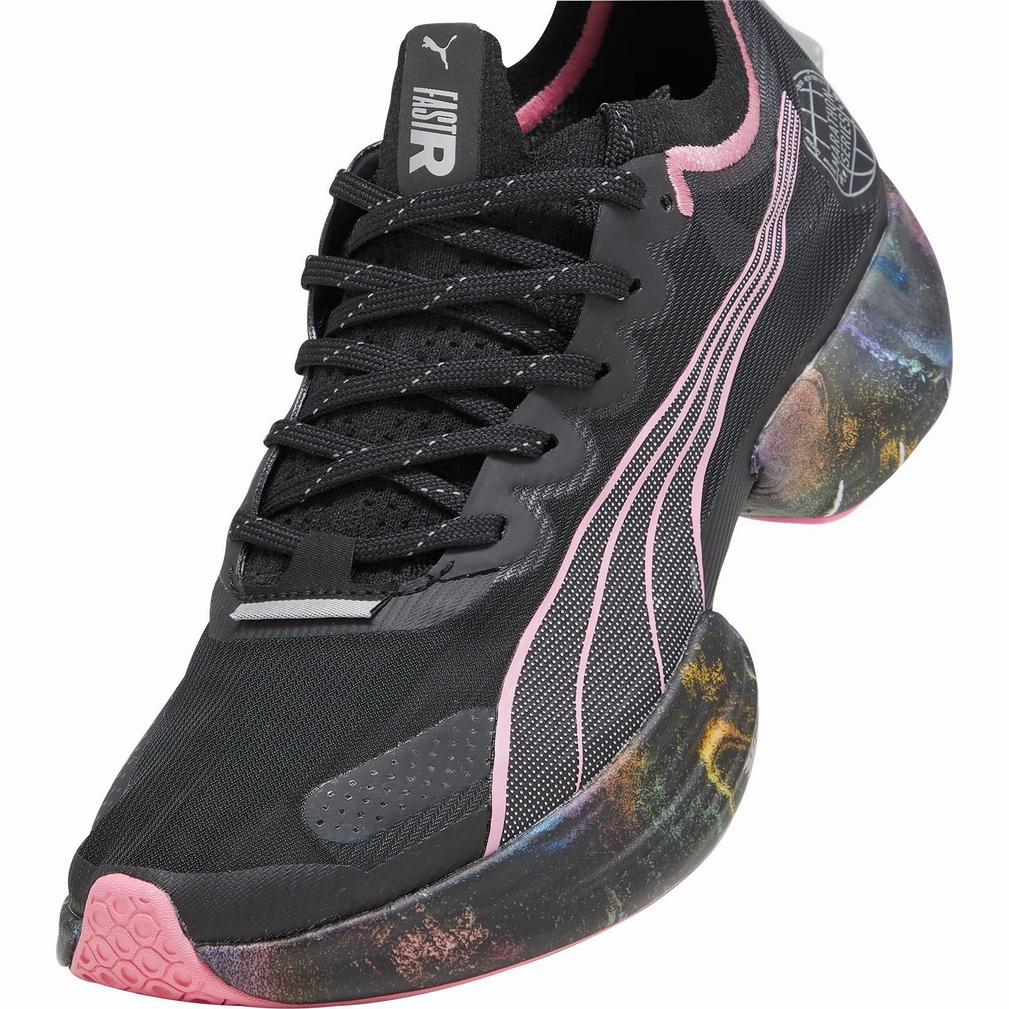 Puma Fast-R Nitro Elite Womens Running Shoes - Black Lightweight Racing Shoes