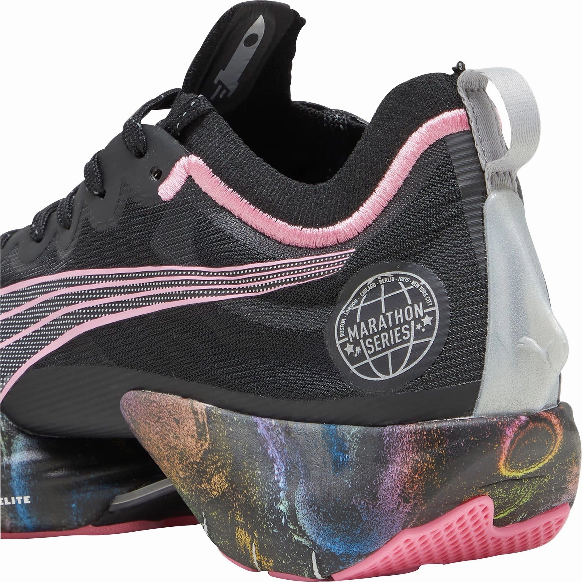 Puma Fast-R Nitro Elite Womens Running Shoes - Black Lightweight Racing Shoes