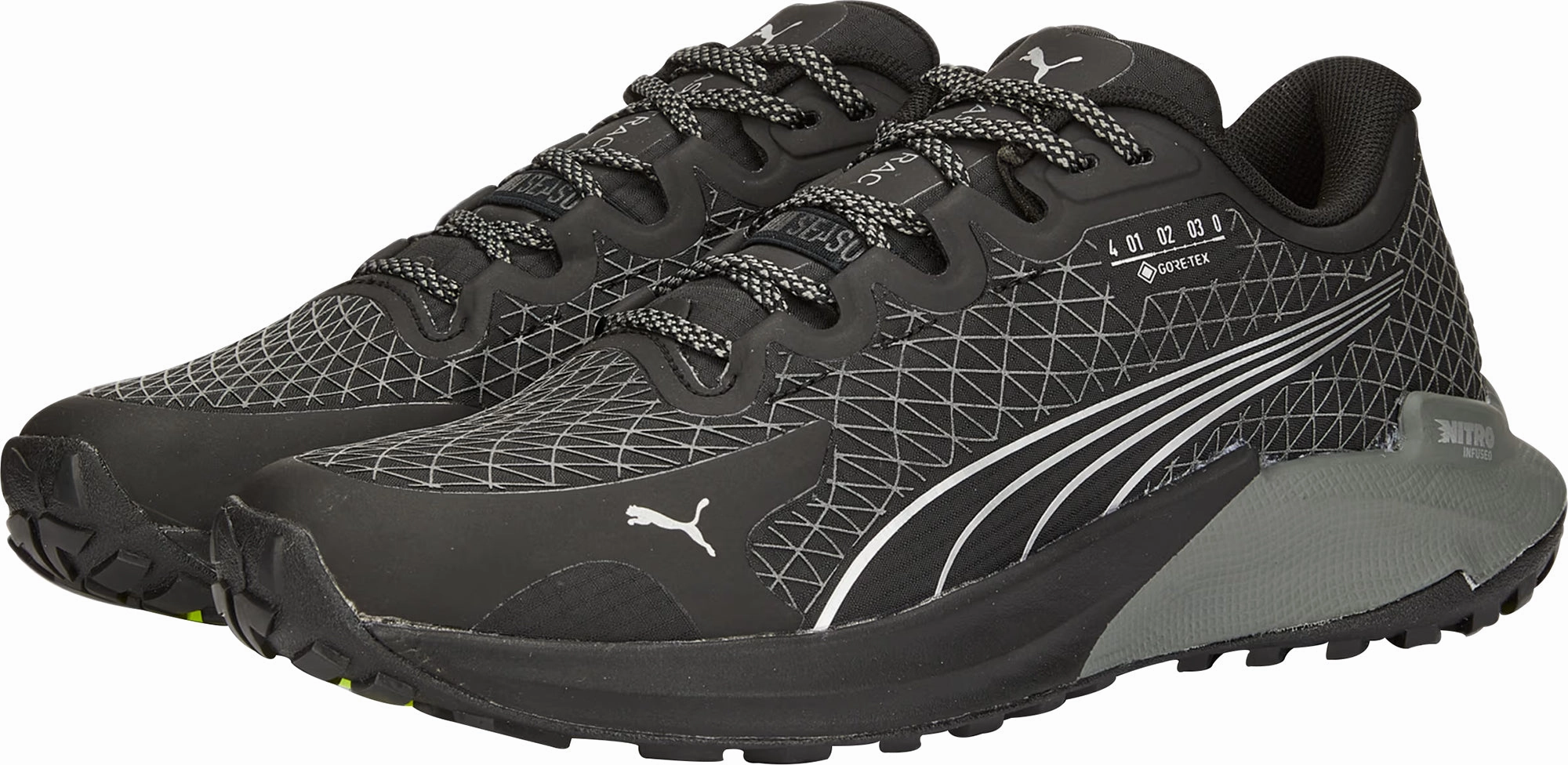 Puma Fast-Trac Nitro GORE-TEX Womens Trail Running Shoes - Black Bold Sneakers