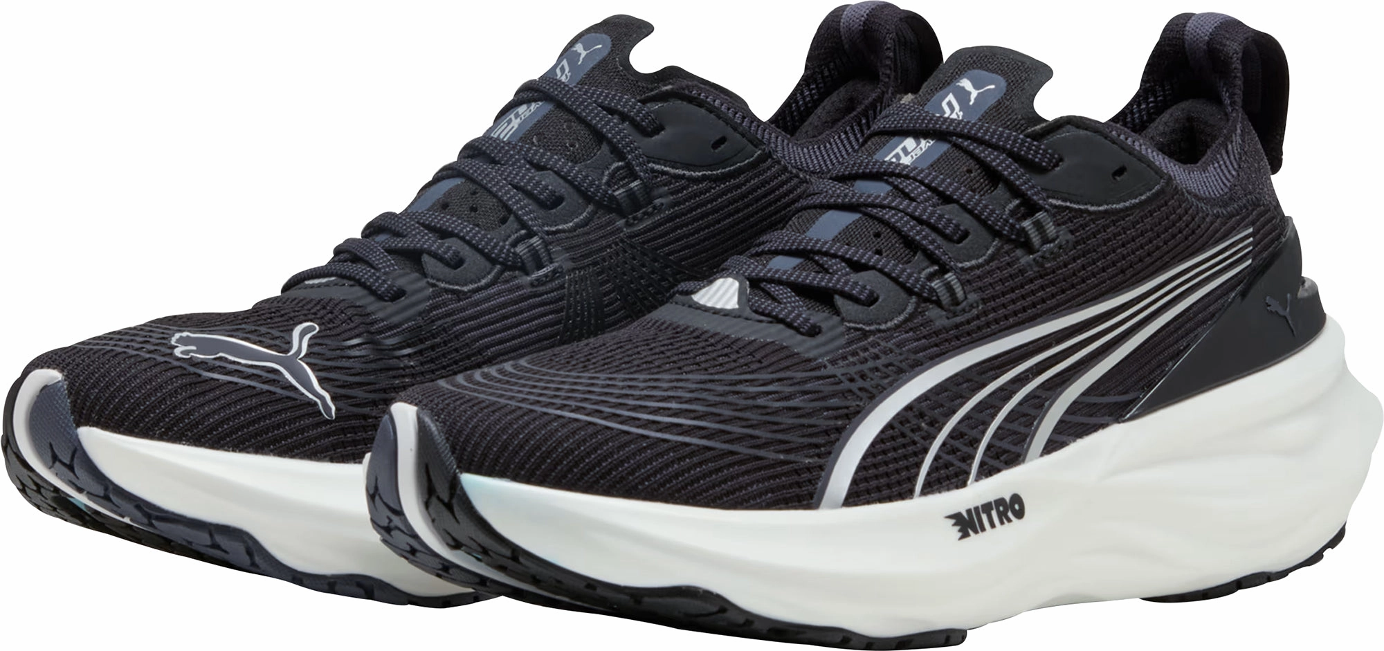 Puma ForeverRun Nitro 2 Mens Running Shoes - Black Stable Training Sneakers