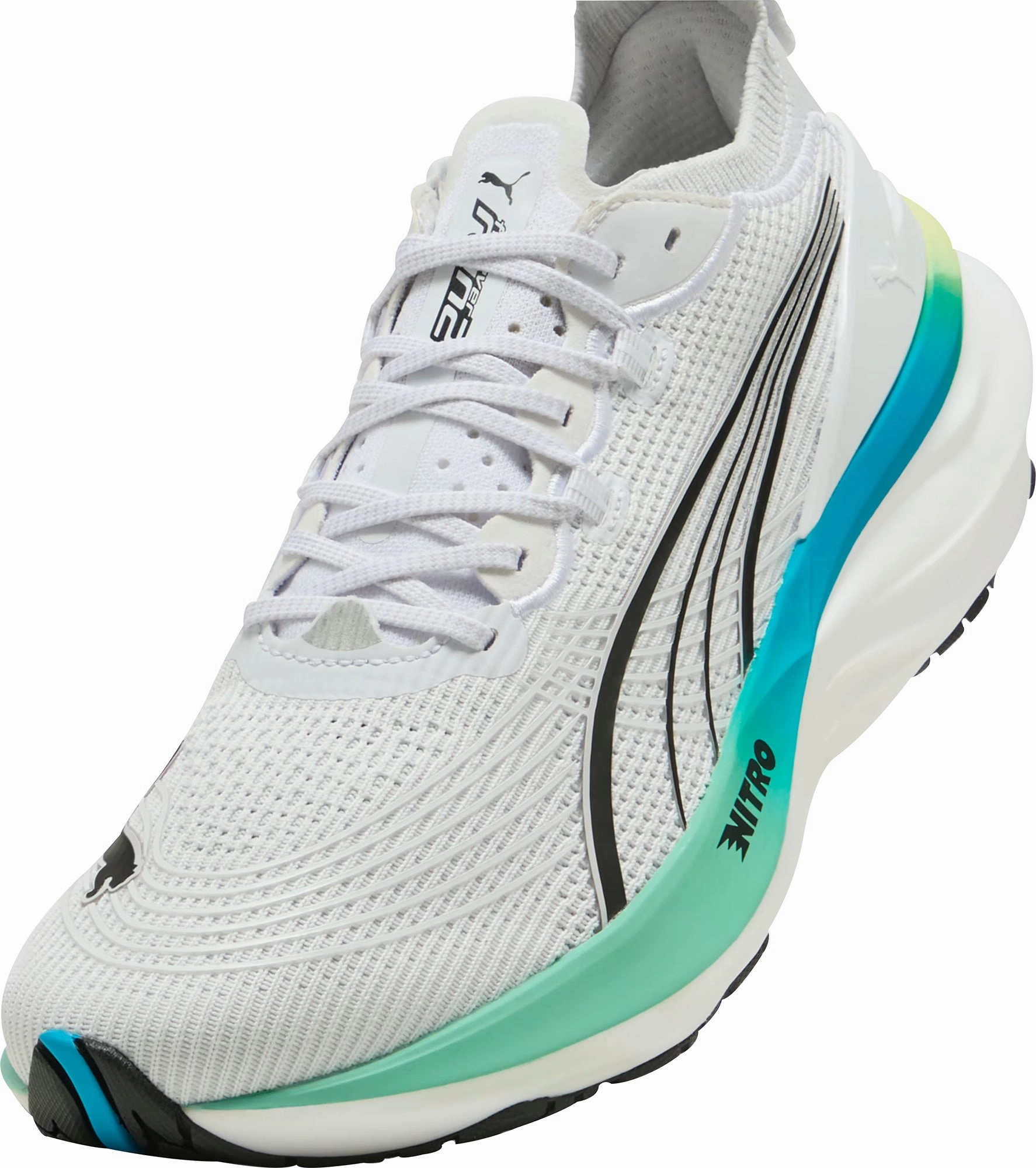 Puma ForeverRun Nitro 2 Mens Running Shoes - White Stable Training Sneakers