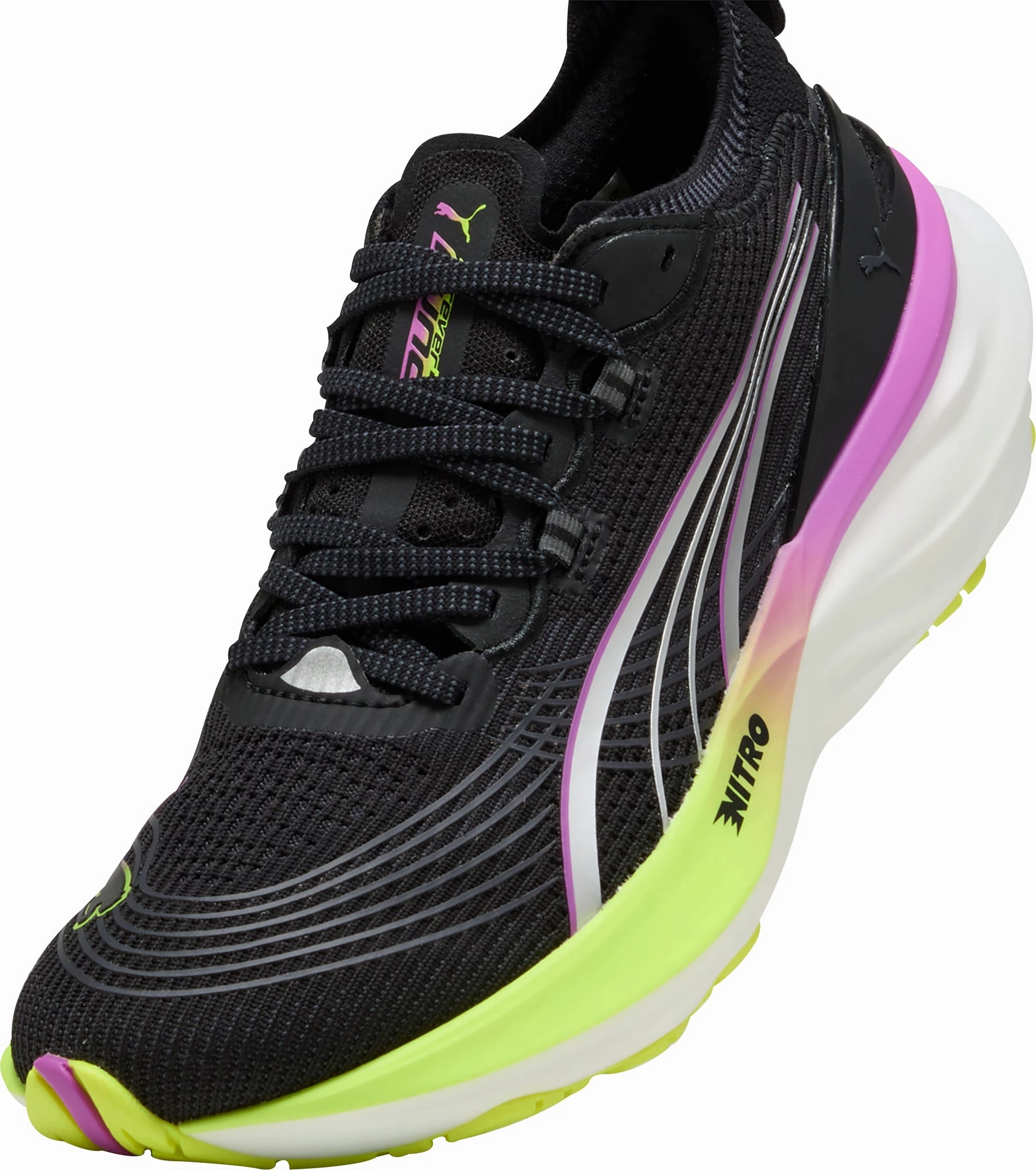 Puma ForeverRun Nitro 2 Womens Running Shoes - Black Stable Training Sneakers